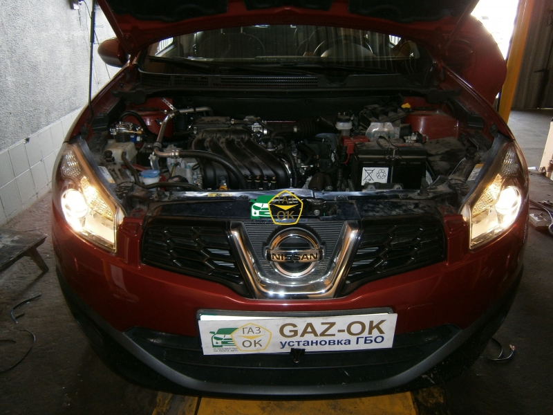 Установка ГБО на авто Nissan Qashqai газ на машину Gaz Ok Газ ОК Киев